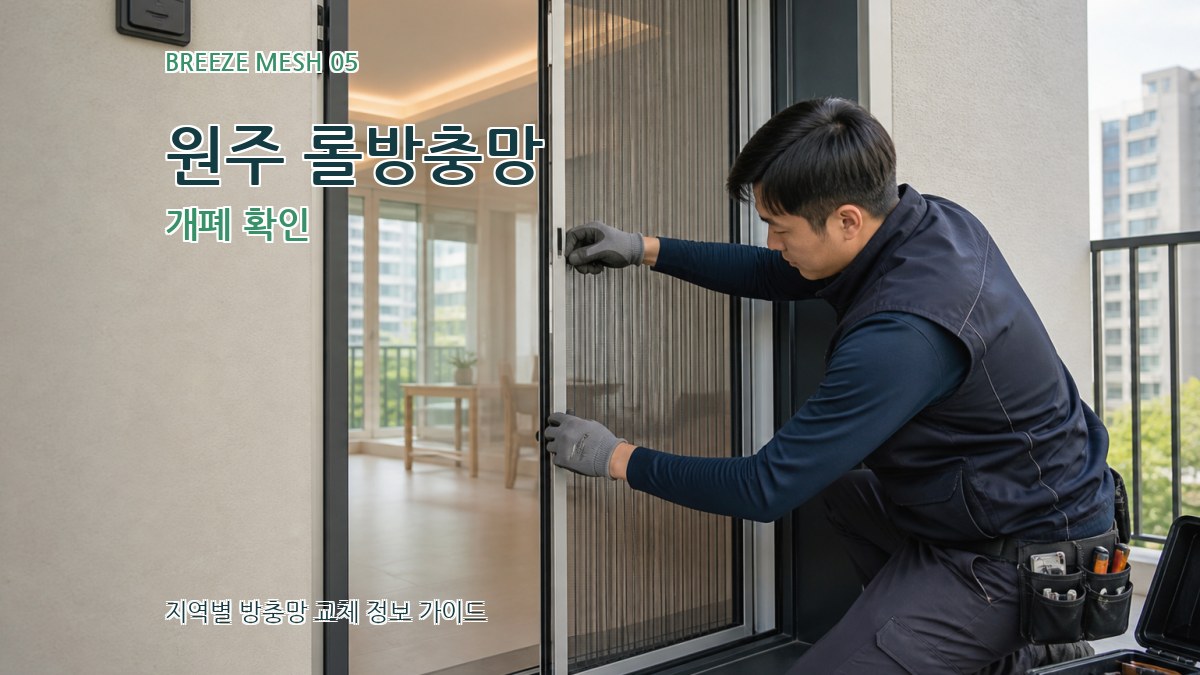 원주 롤방충망 개폐 확인