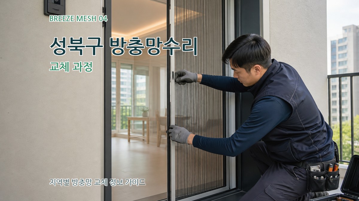성북구 방충망수리 교체 과정
