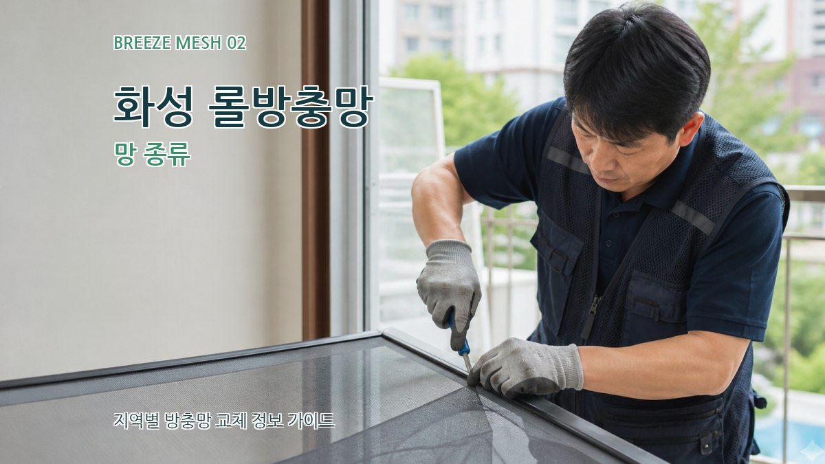 화성 롤방충망 망 종류