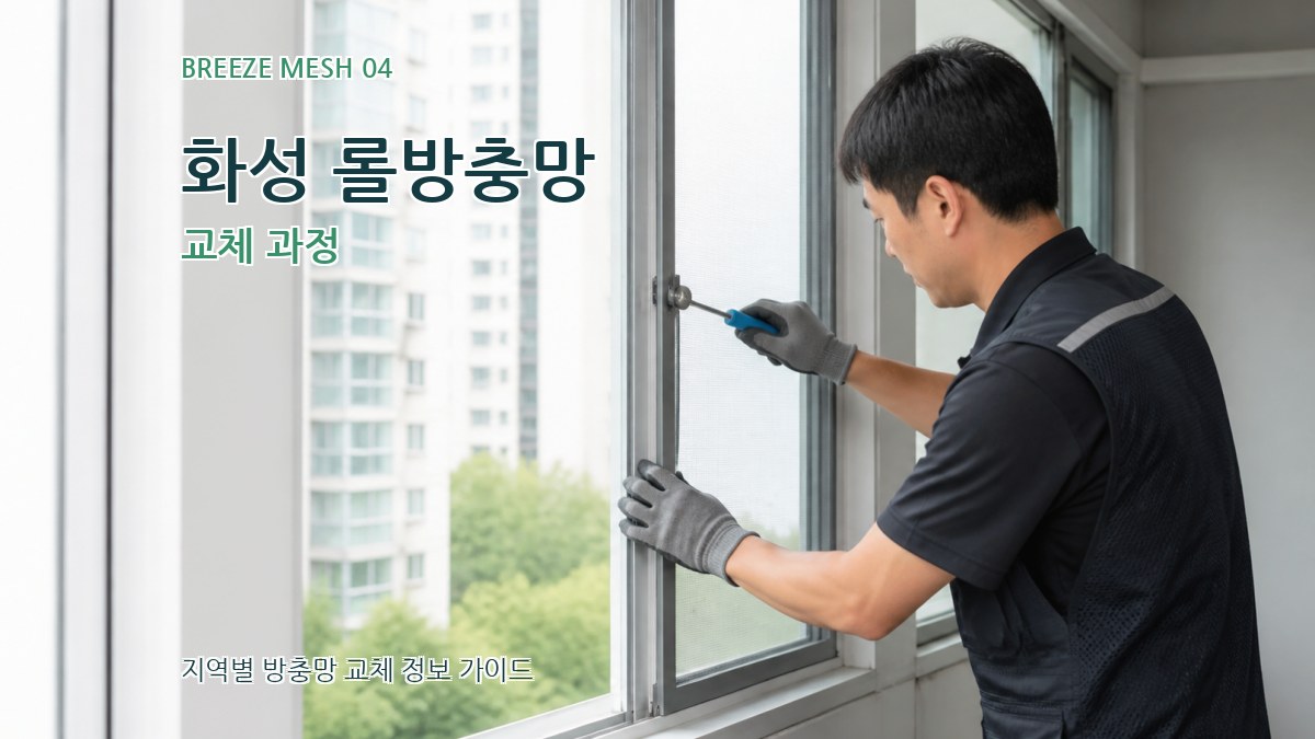 화성 롤방충망 교체 과정