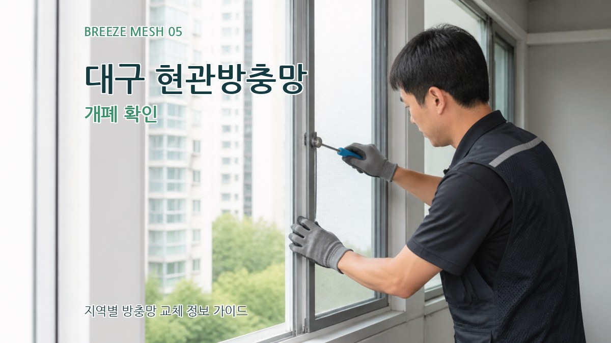 대구 현관방충망 개폐 확인