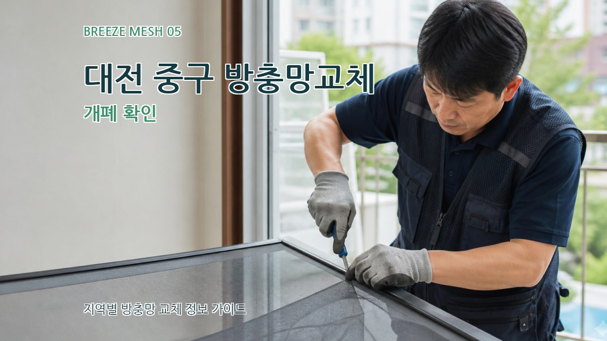 대전 중구 방충망교체 개폐 확인