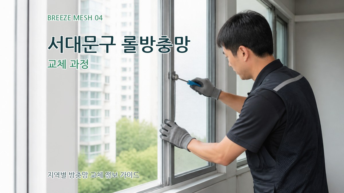 서대문구 롤방충망 교체 과정