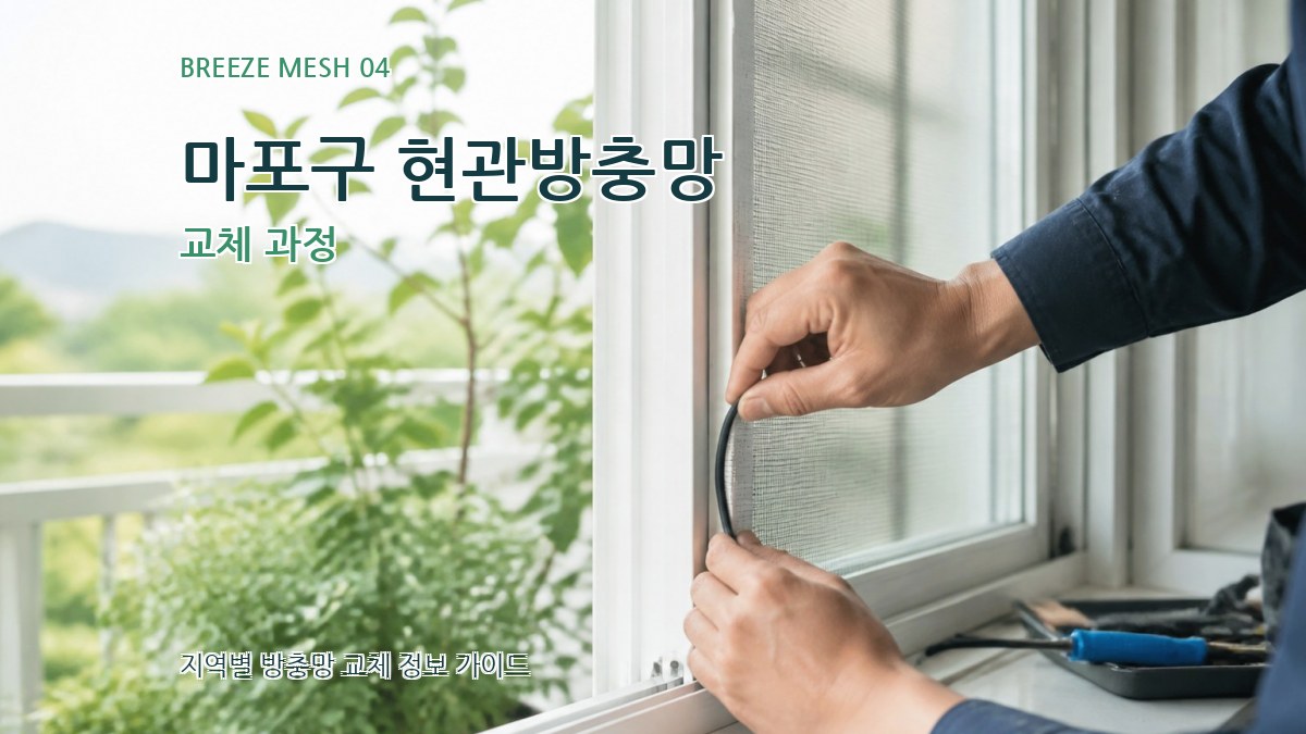 마포구 현관방충망 교체 과정