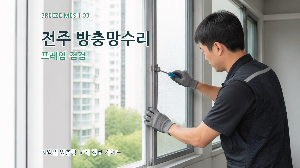 전주 방충망수리 프레임 점검