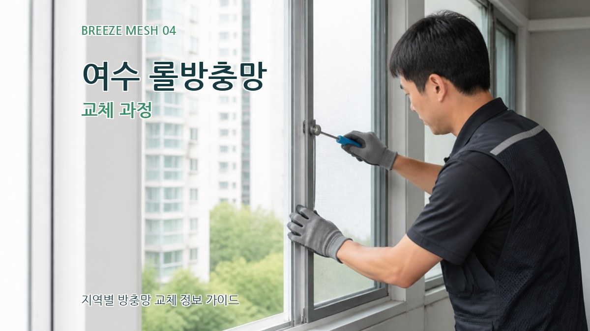 여수 롤방충망 교체 과정