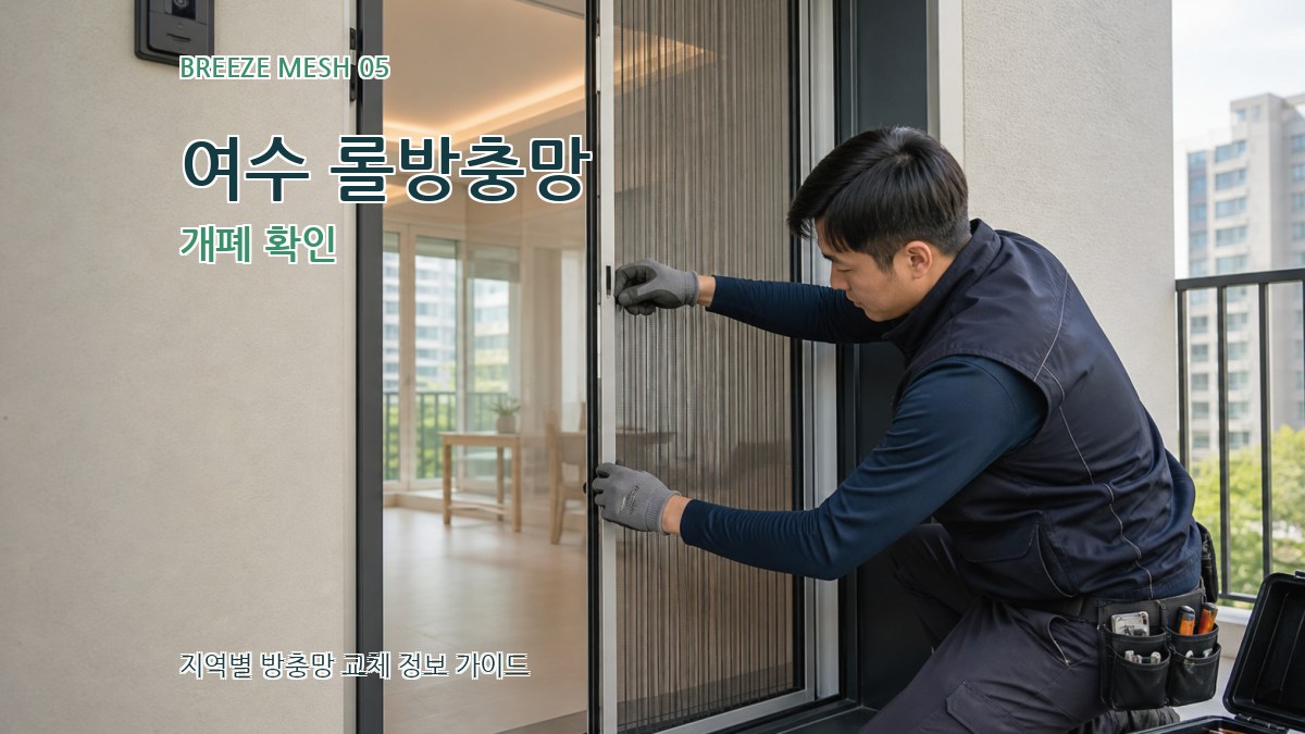 여수 롤방충망 개폐 확인