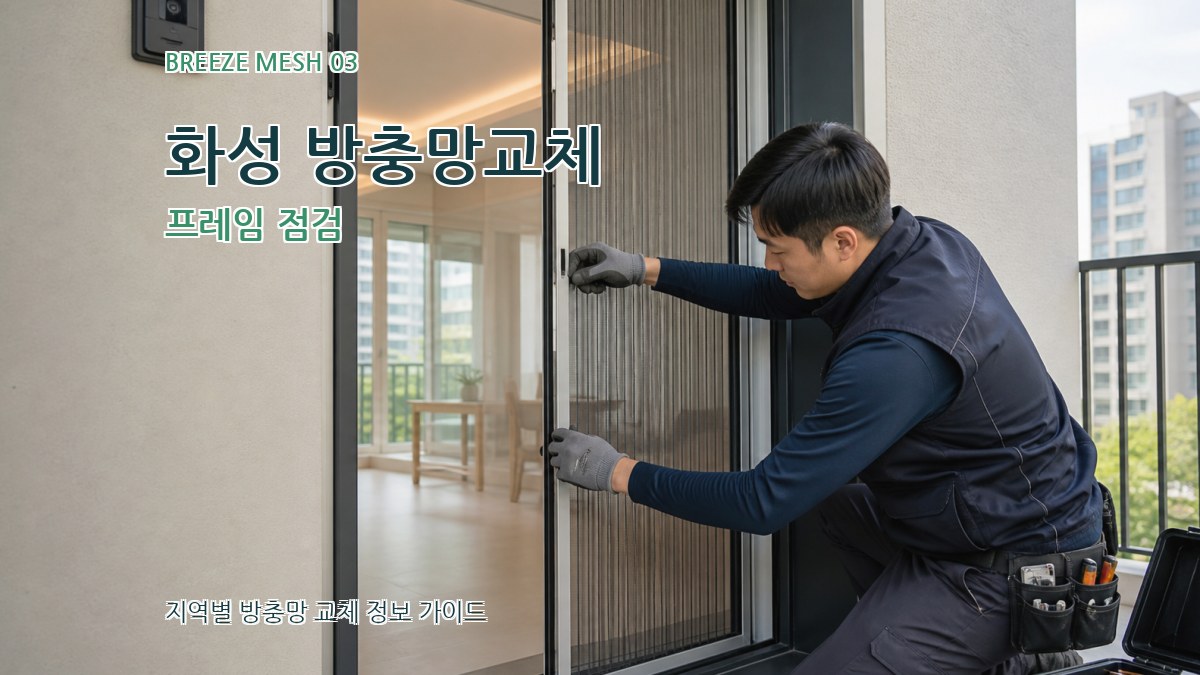 화성 방충망교체 프레임 점검