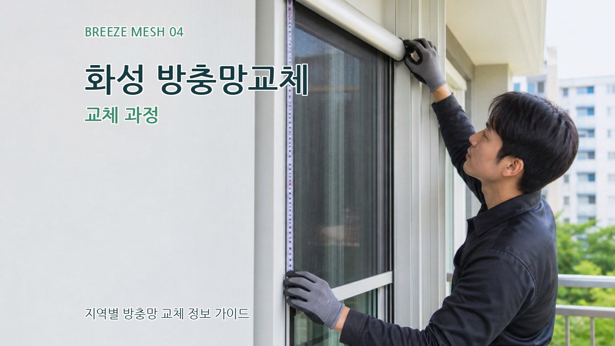 화성 방충망교체 교체 과정