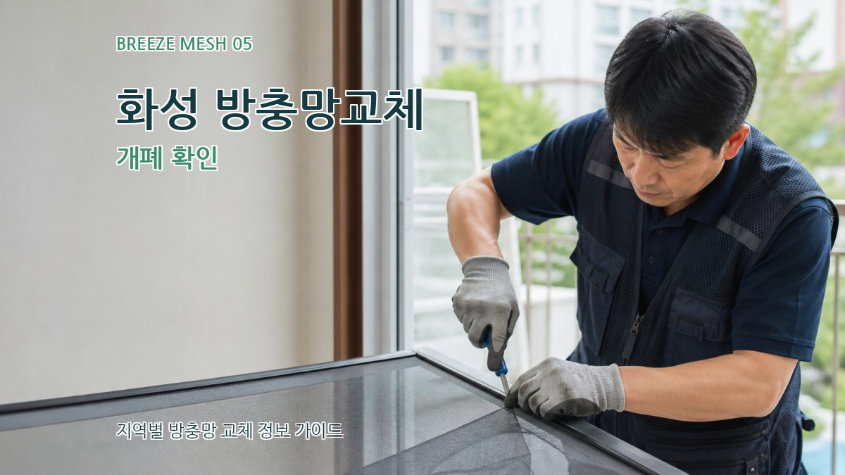 화성 방충망교체 개폐 확인