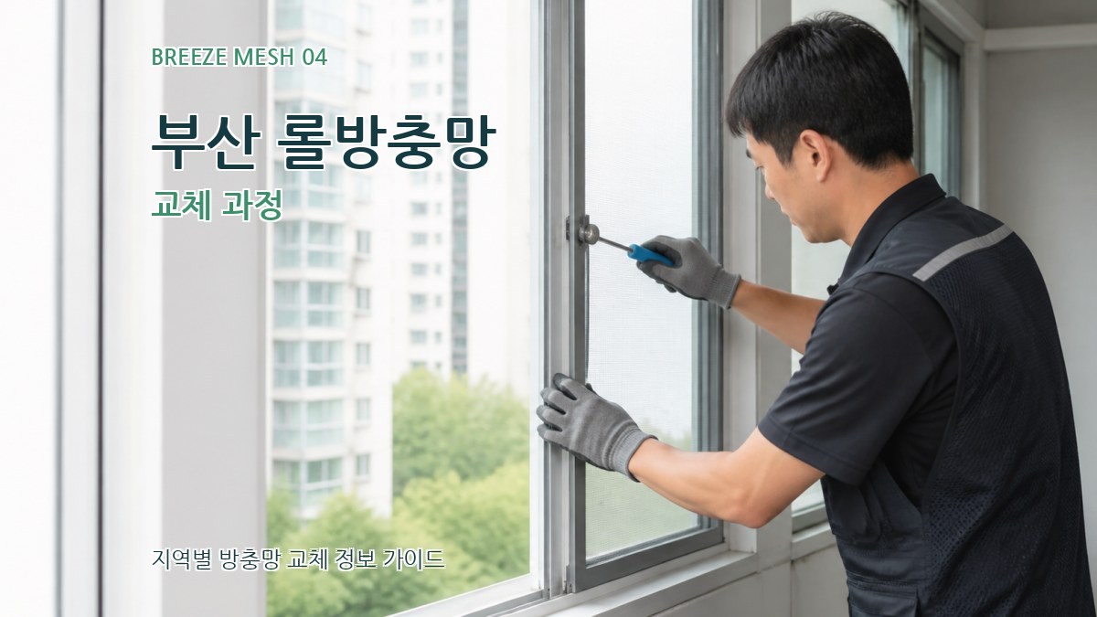 부산 롤방충망 교체 과정