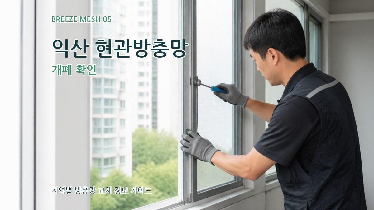 익산 현관방충망 개폐 확인