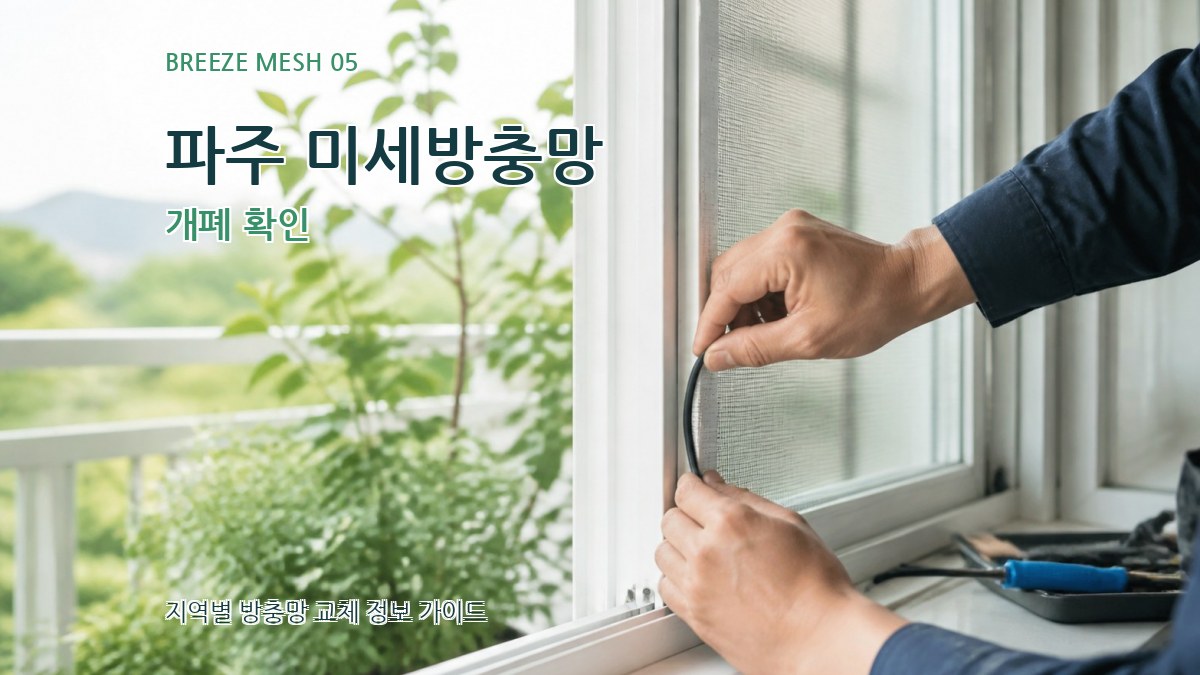 파주 미세방충망 개폐 확인