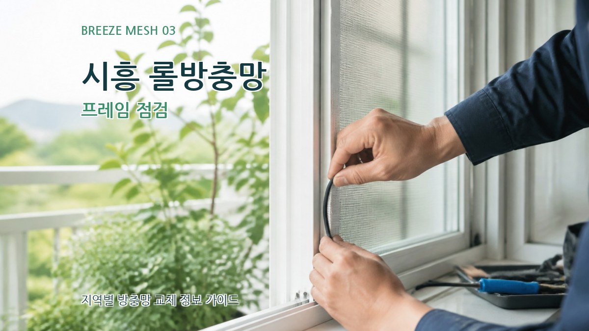 시흥 롤방충망 프레임 점검