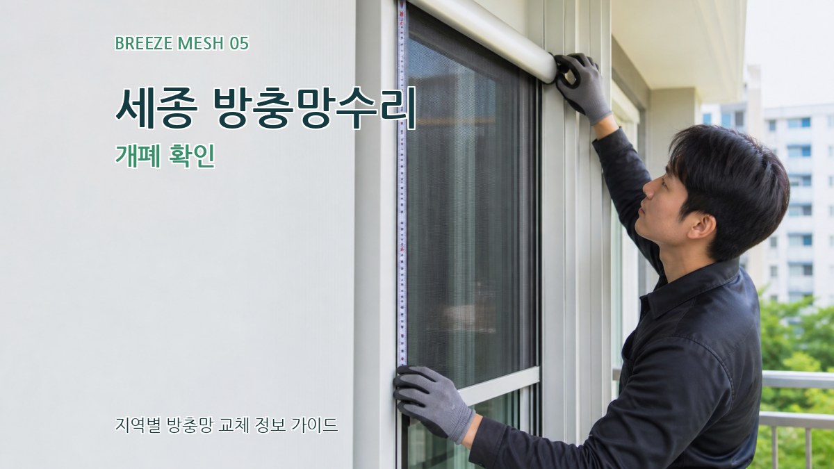세종 방충망수리 개폐 확인