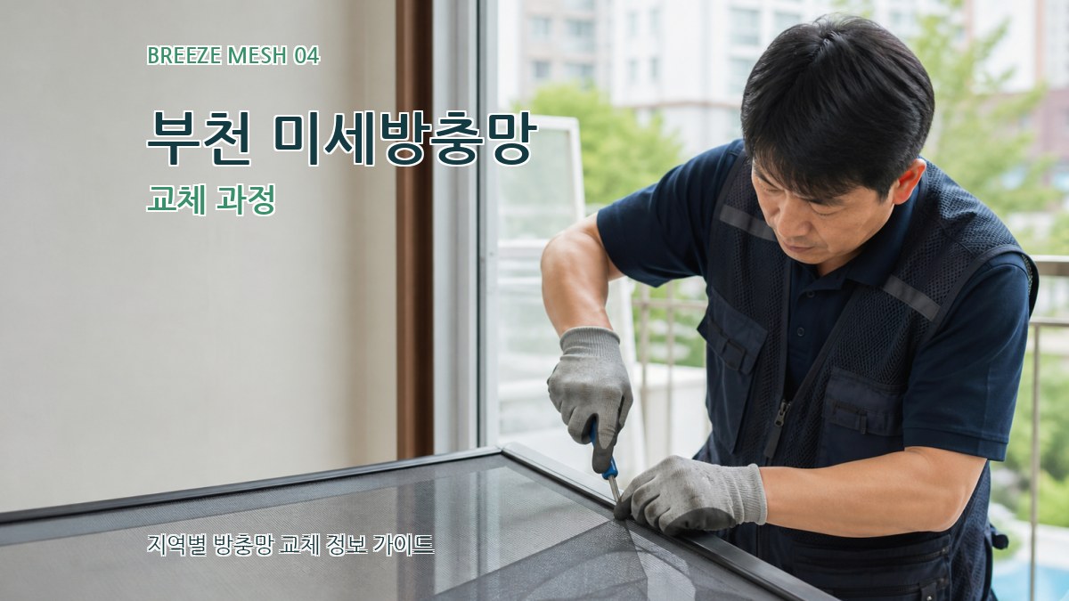 부천 미세방충망 교체 과정