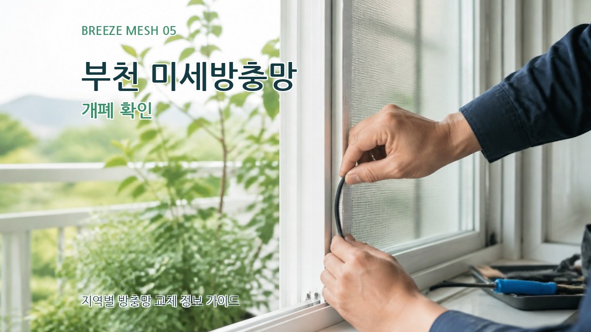 부천 미세방충망 개폐 확인
