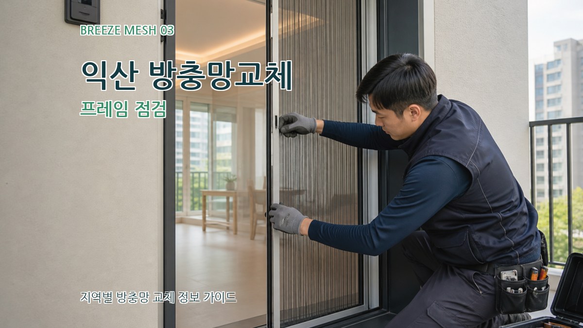 익산 방충망교체 프레임 점검