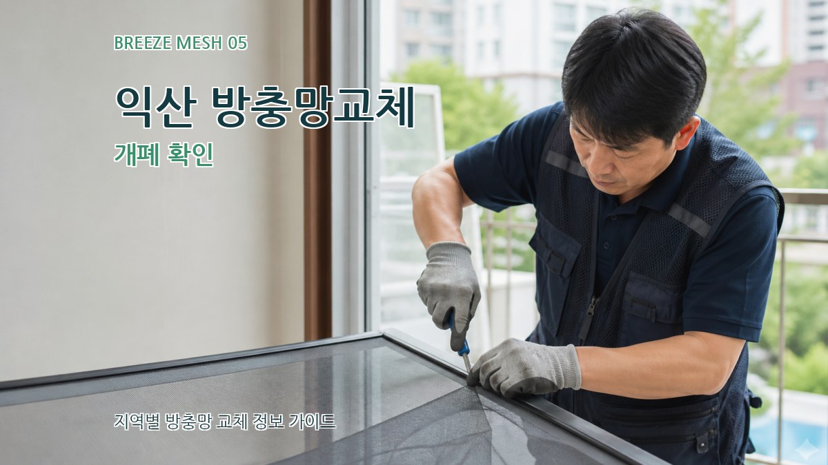 익산 방충망교체 개폐 확인