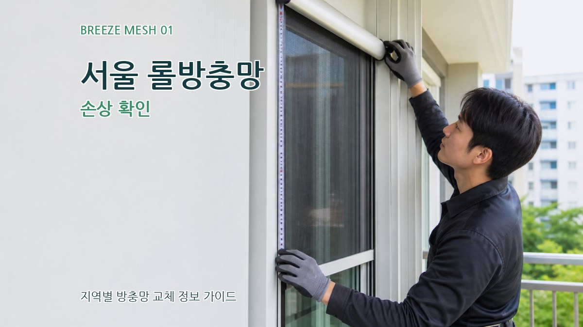 서울 롤방충망 손상 확인