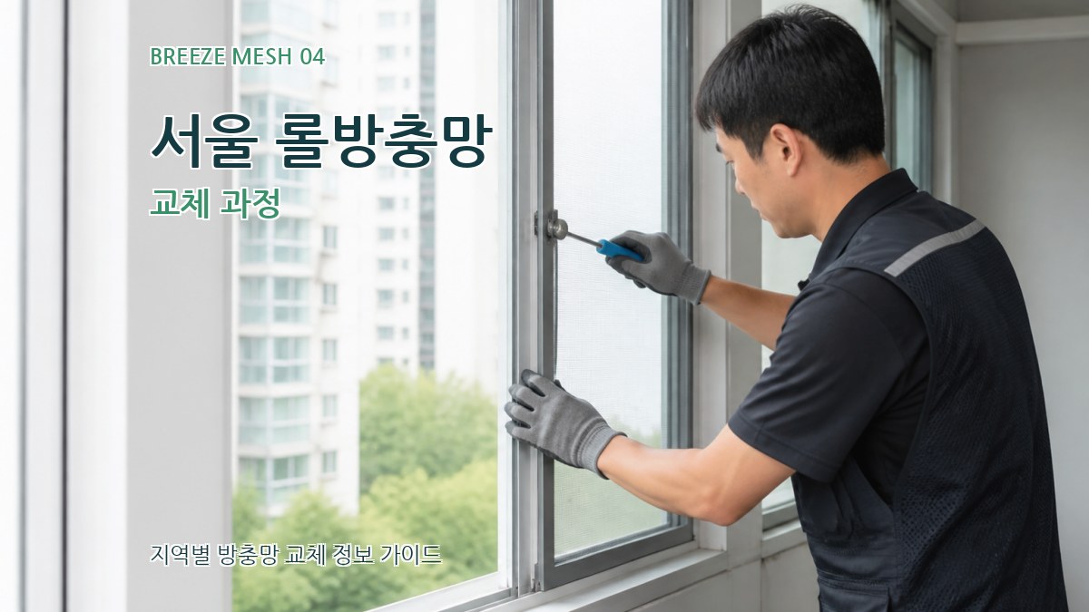 서울 롤방충망 교체 과정