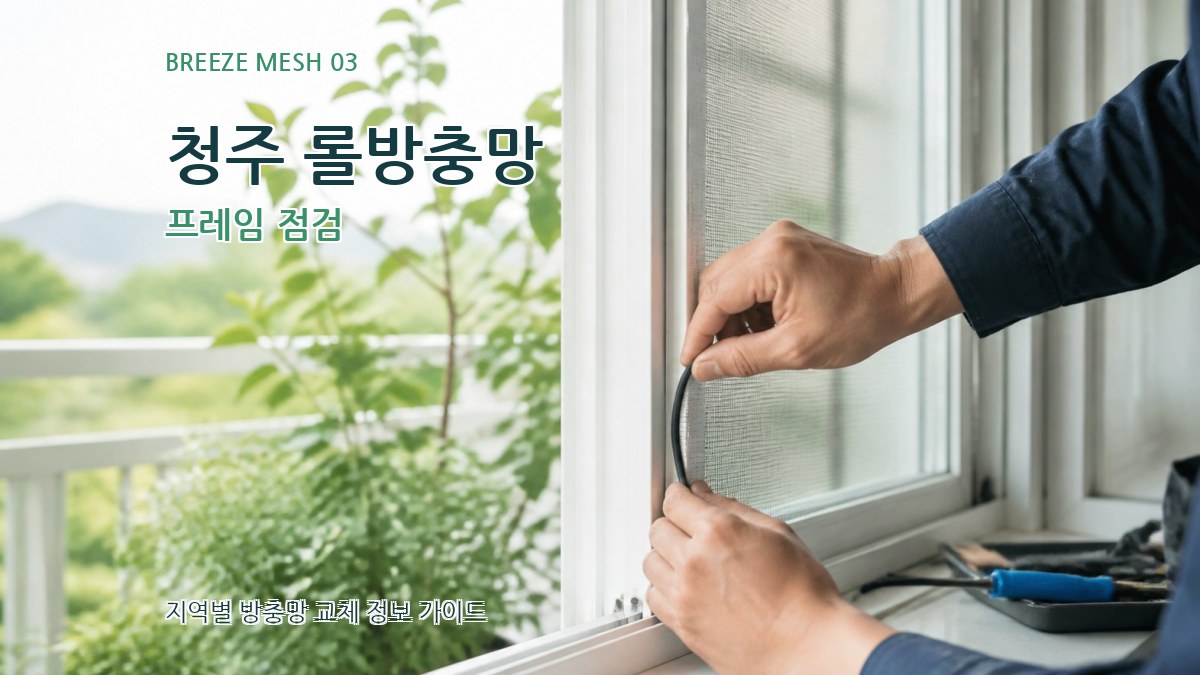 청주 롤방충망 프레임 점검