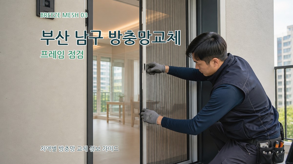 부산 남구 방충망교체 프레임 점검