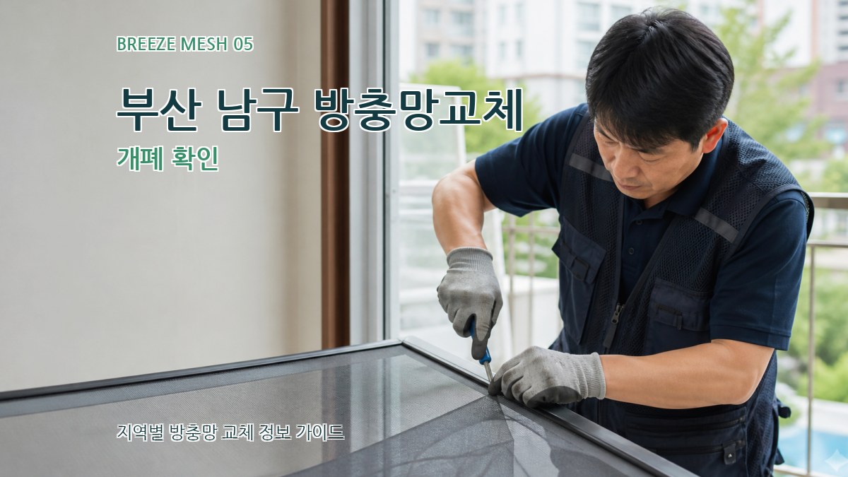 부산 남구 방충망교체 개폐 확인