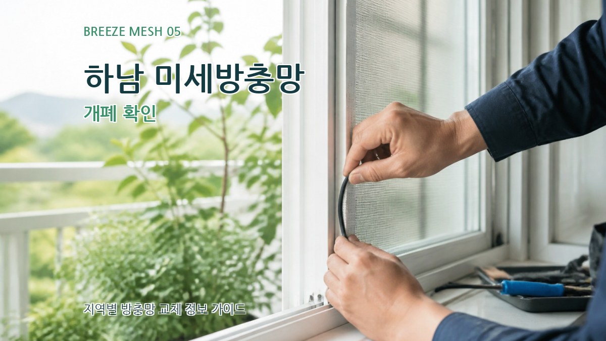 하남 미세방충망 개폐 확인
