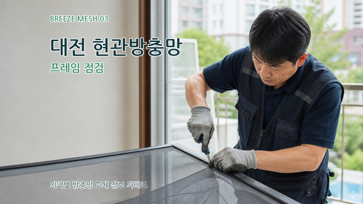 대전 현관방충망 프레임 점검