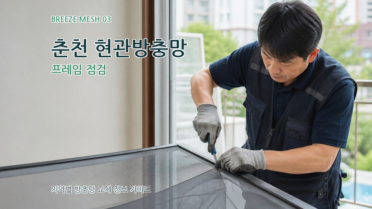 춘천 현관방충망 프레임 점검