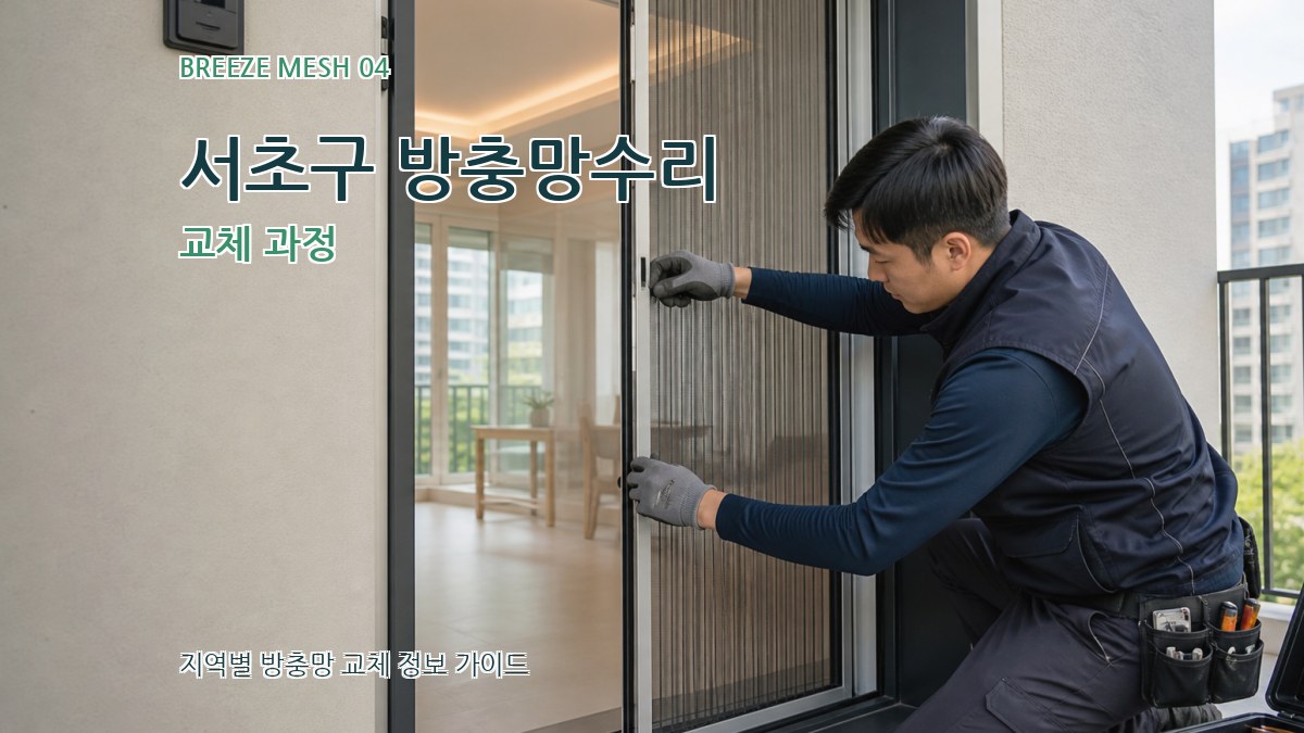서초구 방충망수리 교체 과정