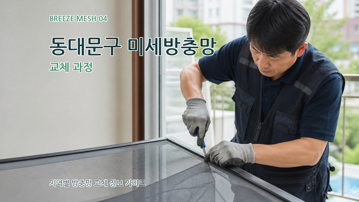 동대문구 미세방충망 교체 과정