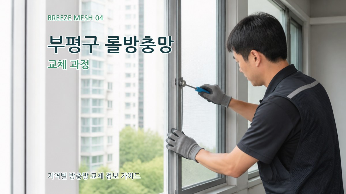 부평구 롤방충망 교체 과정