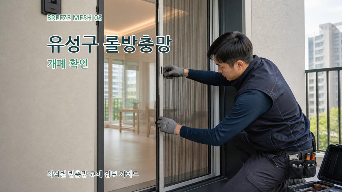 유성구 롤방충망 개폐 확인