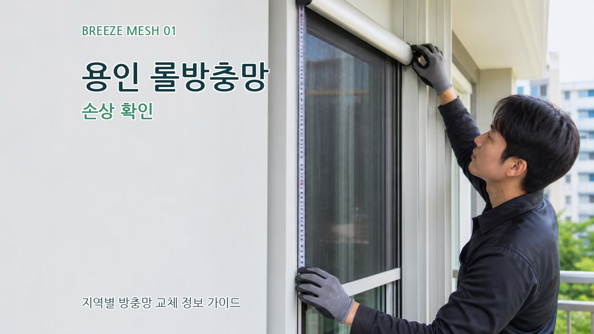 용인 롤방충망 손상 확인