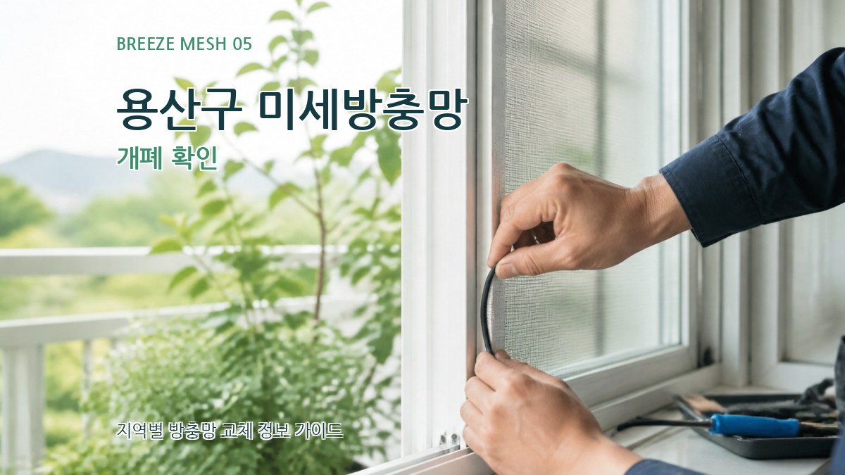 용산구 미세방충망 개폐 확인