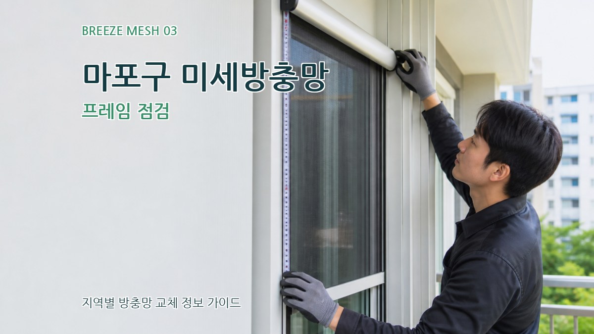 마포구 미세방충망 프레임 점검