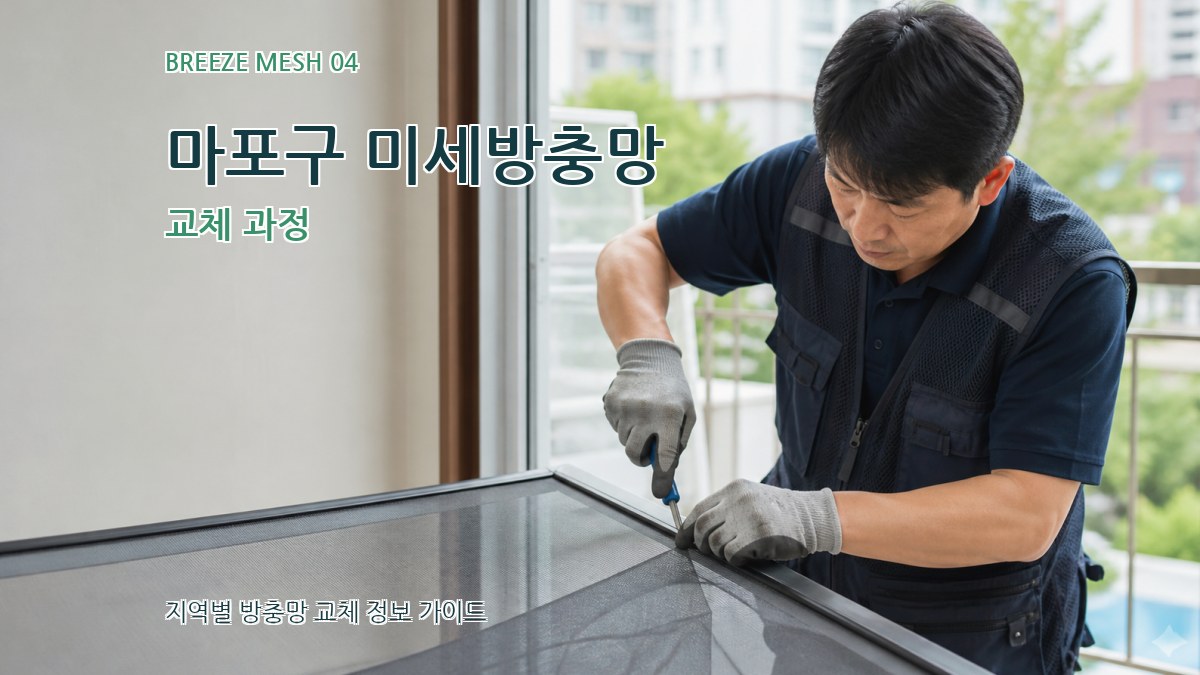 마포구 미세방충망 교체 과정