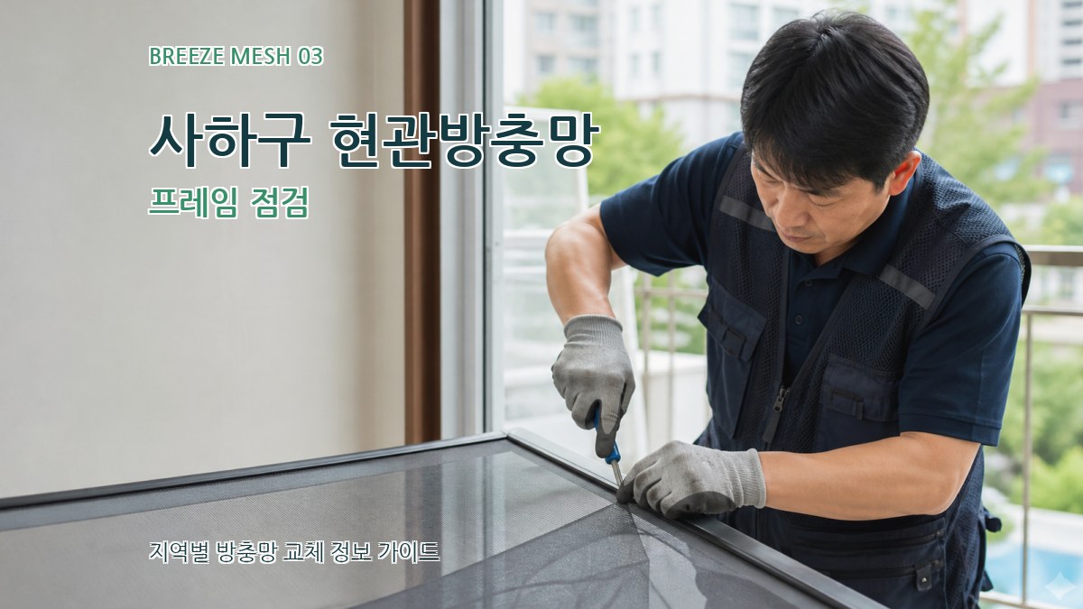 사하구 현관방충망 프레임 점검