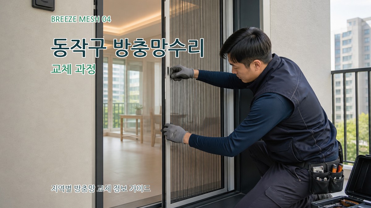 동작구 방충망수리 교체 과정