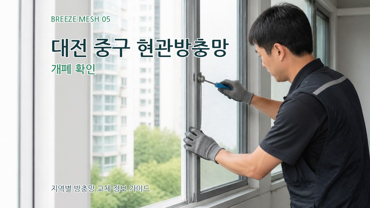 대전 중구 현관방충망 개폐 확인