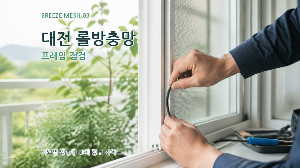 대전 롤방충망 프레임 점검