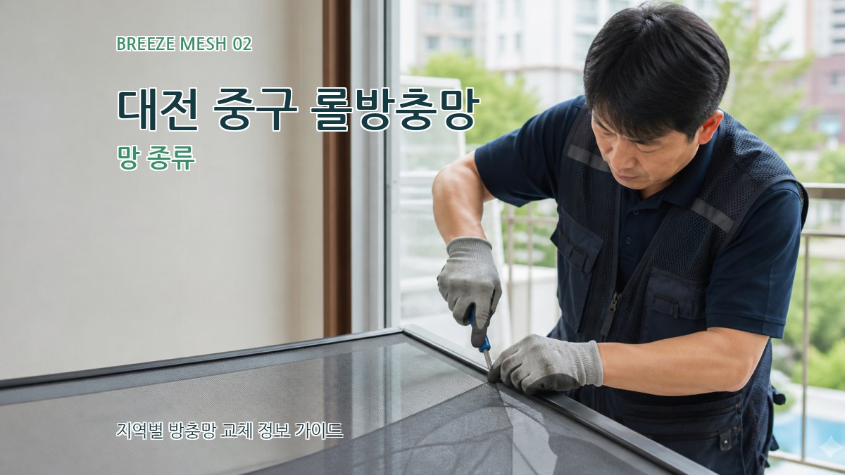 대전 중구 롤방충망 망 종류