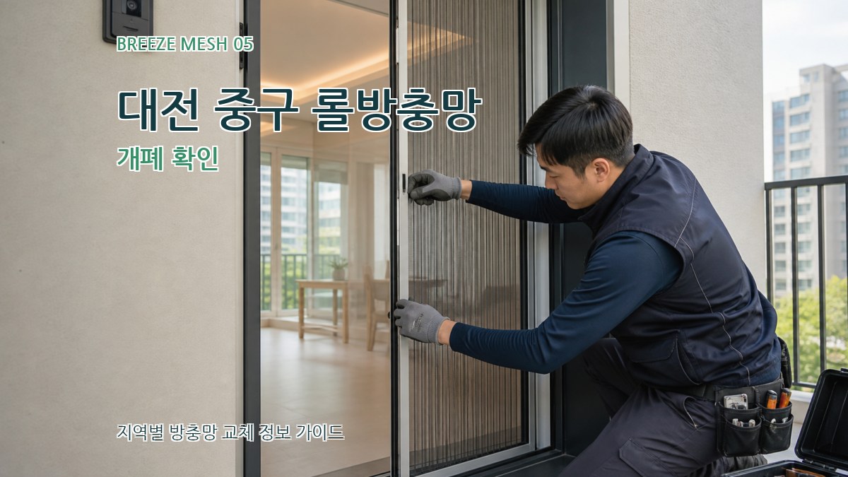 대전 중구 롤방충망 개폐 확인