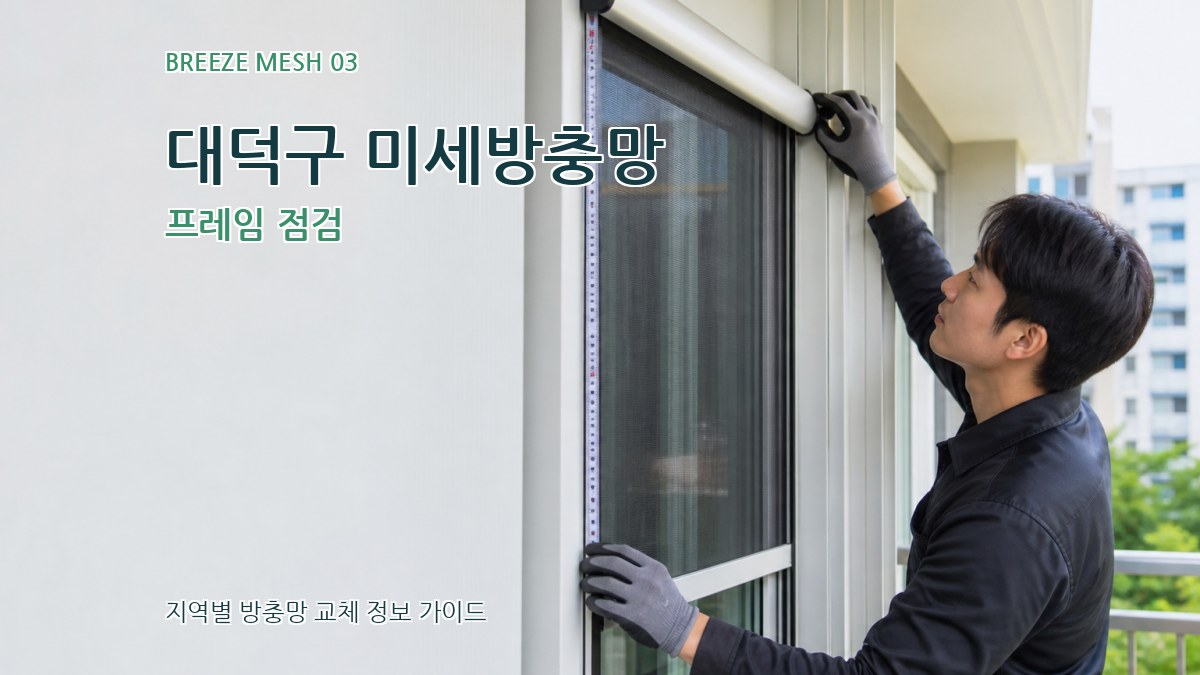 대덕구 미세방충망 프레임 점검