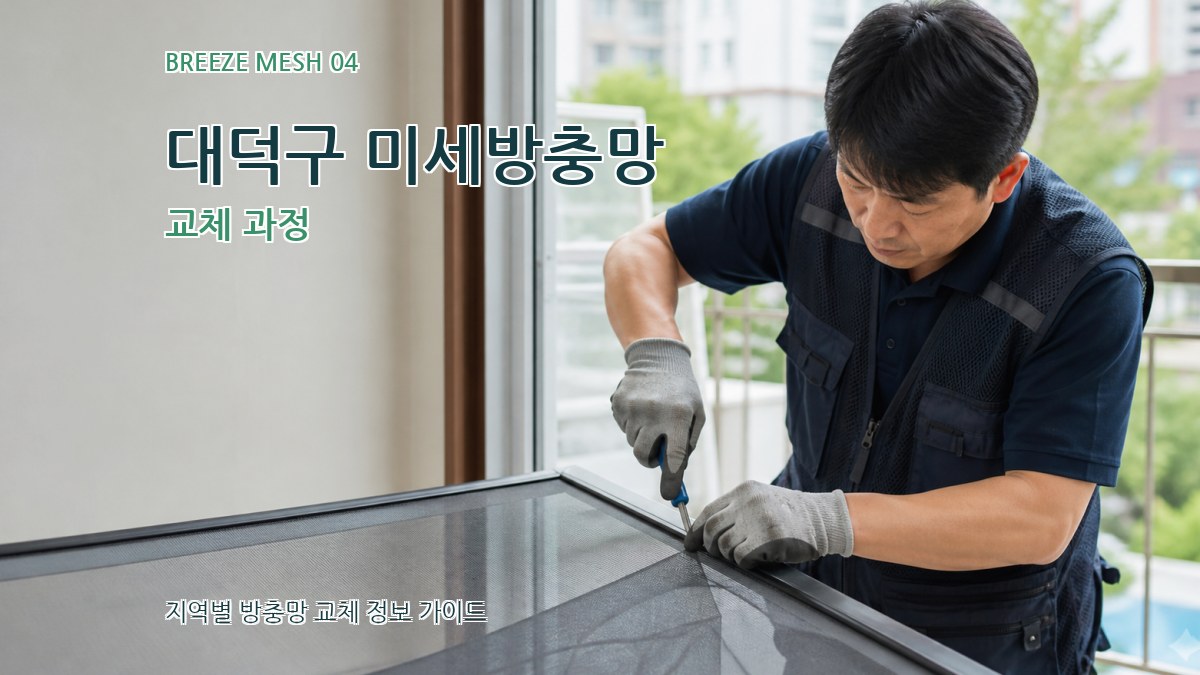 대덕구 미세방충망 교체 과정
