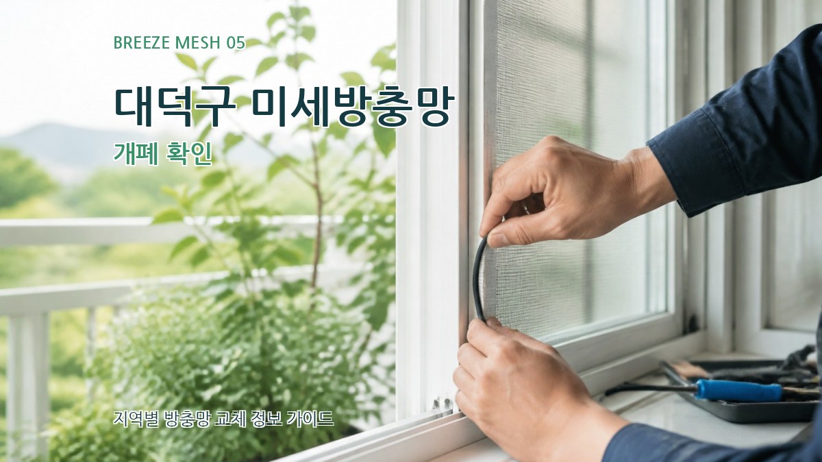 대덕구 미세방충망 개폐 확인