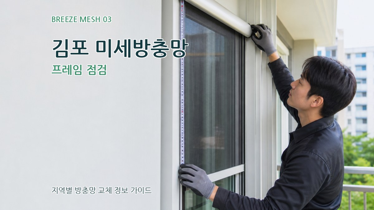김포 미세방충망 프레임 점검