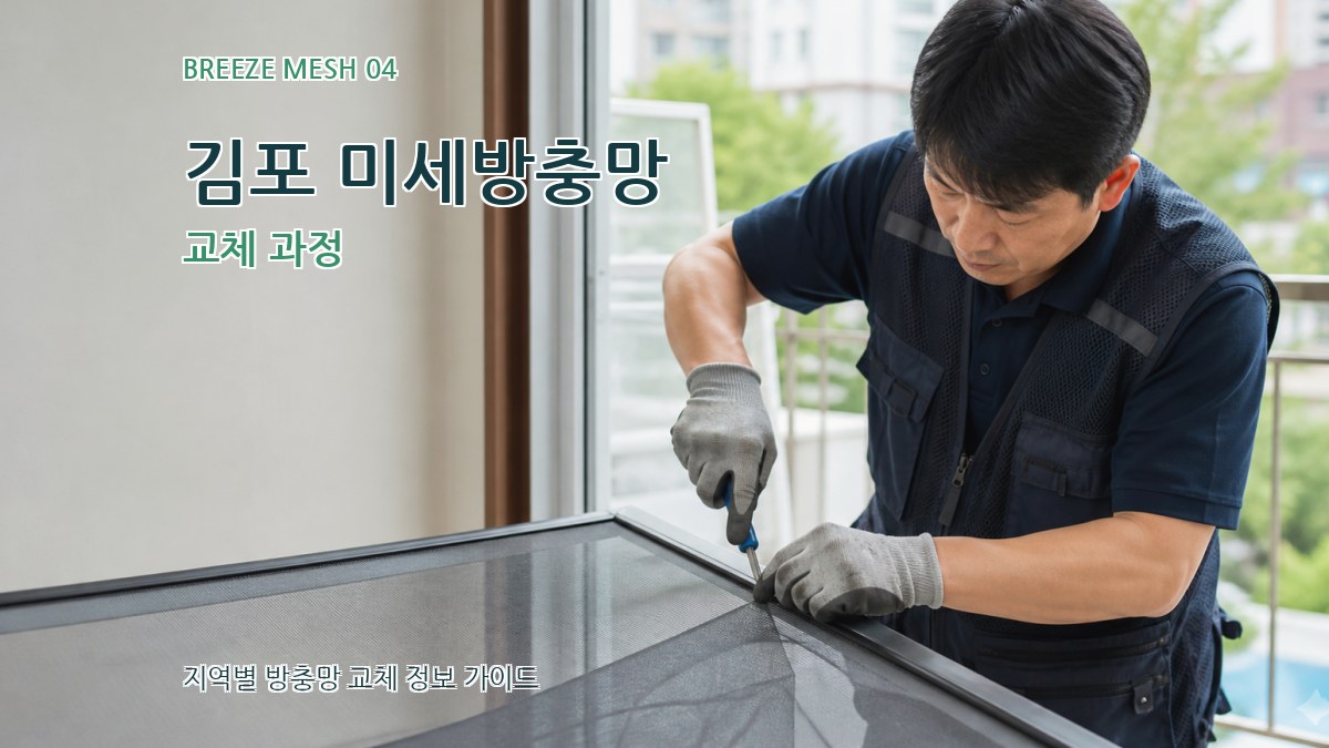 김포 미세방충망 교체 과정